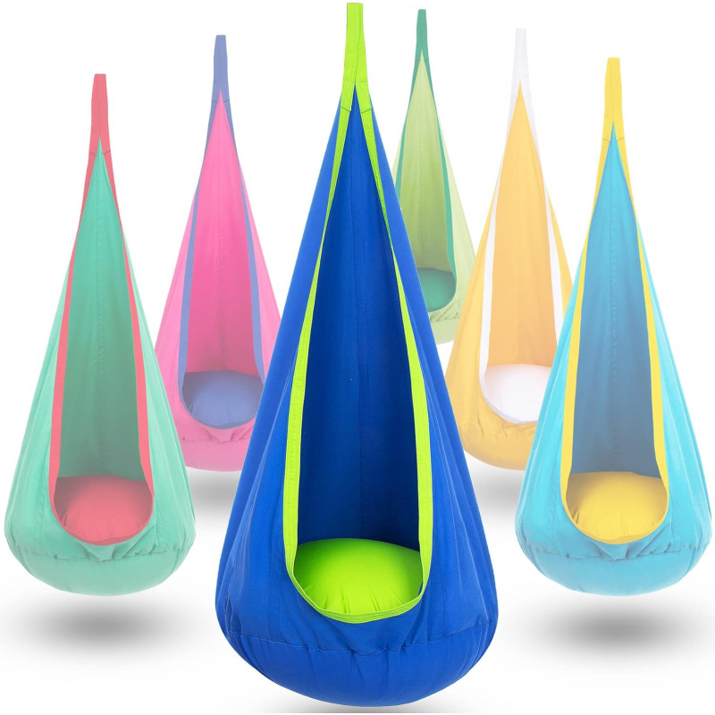 Kids Outdoor Chair - Children Hanging Pod Swing Hammock Chair
