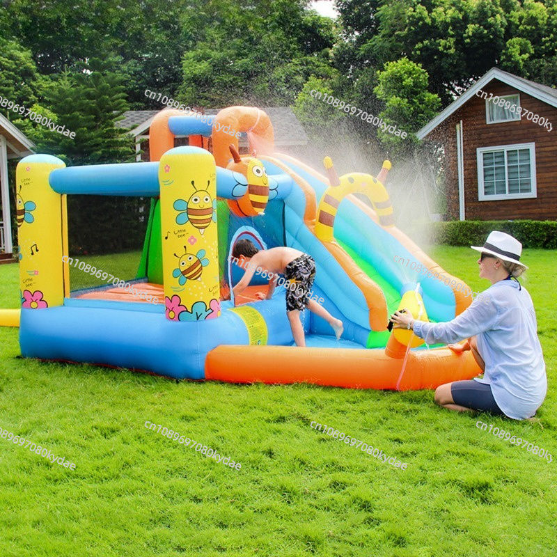 Kids Outdoor Water Park - Inflatable Bounce Castle Water Park Slide