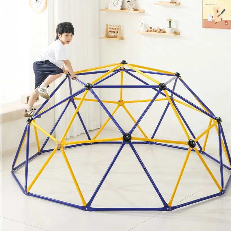 Kids Outdoor Jungle Gym - 10FT Geometric Dome Climbing Set for