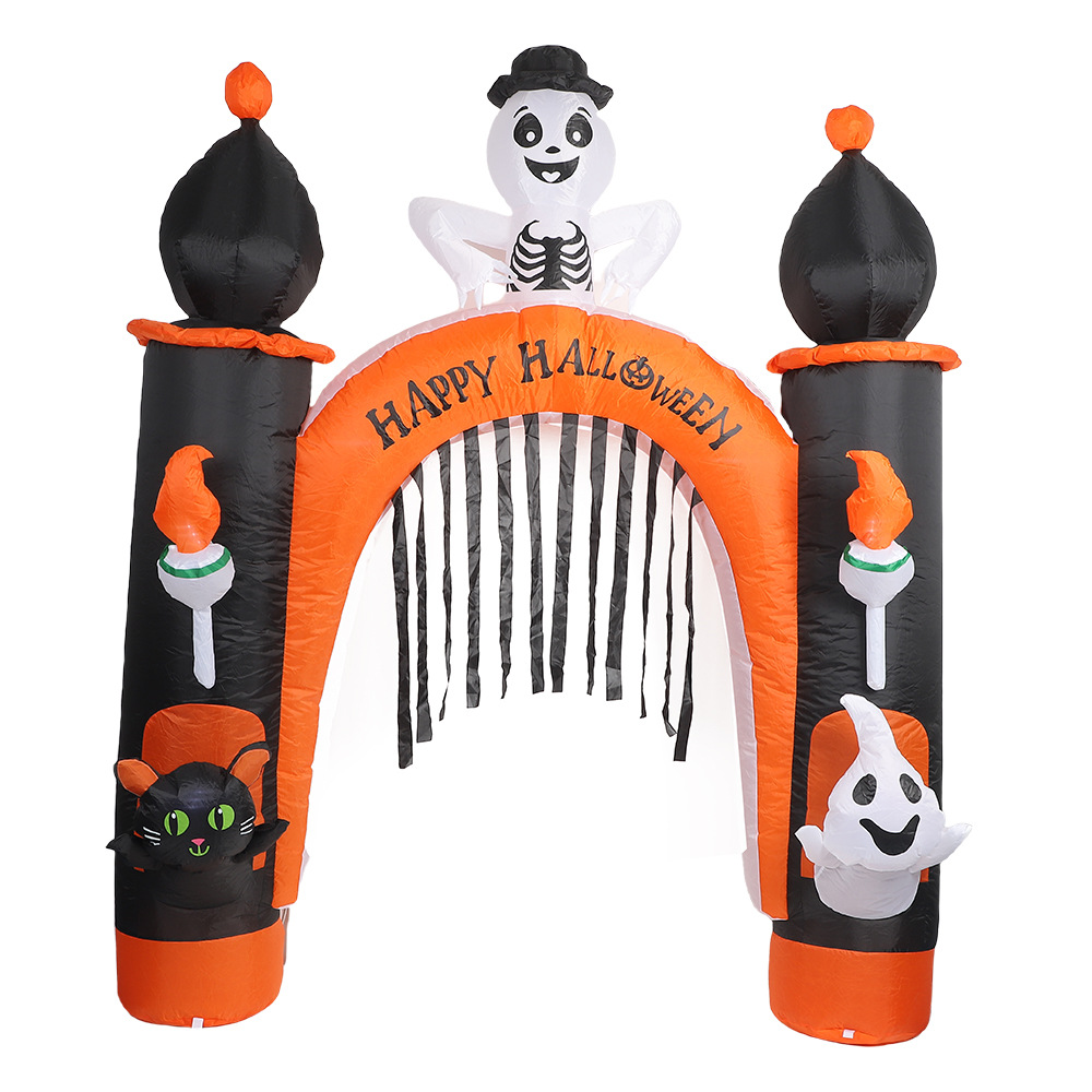 Kids Outdoor Yard - 2.4M Halloween Inflatables Ghost Archway Decoration