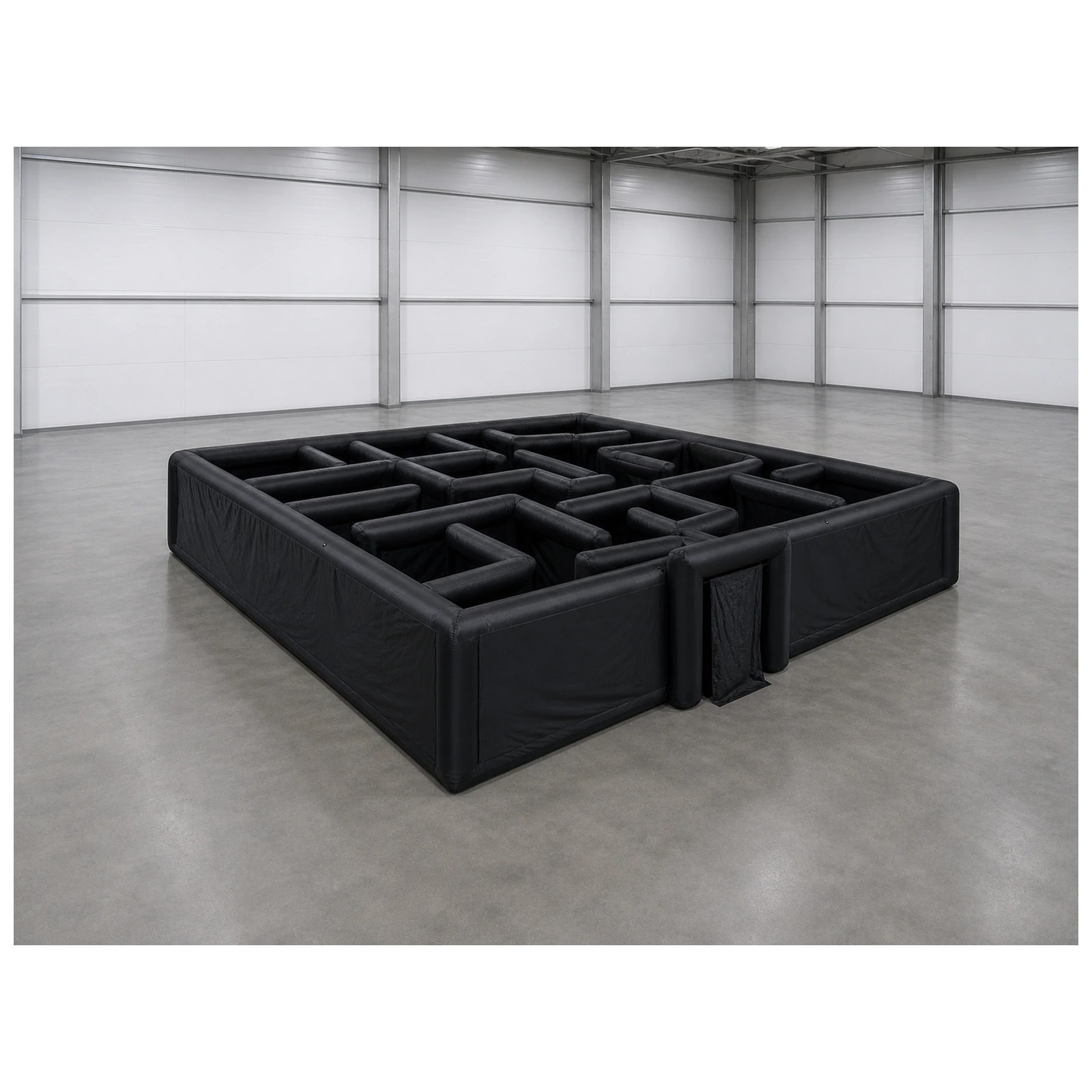 Outdoor Games For Kids - Large Plain Black Inflatable Maze 12X12m