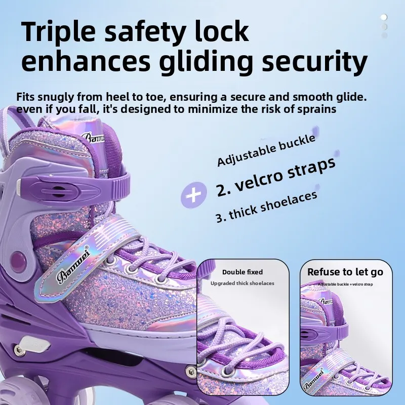 Double Row Roller Skate Shoes  - Kids Outdoor Shoes ulasan dan harga