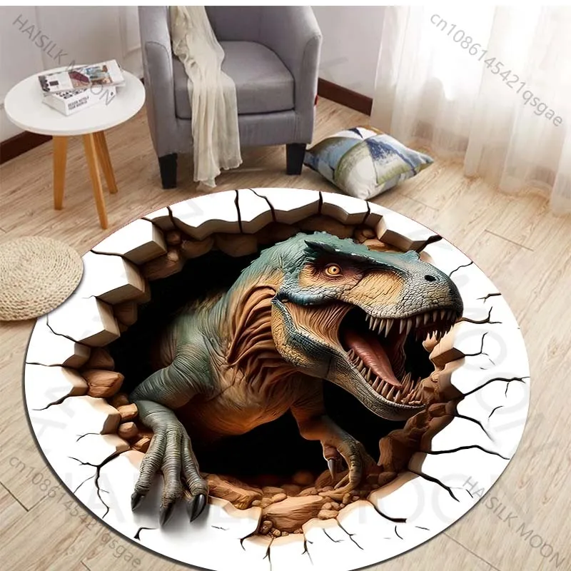 HD 3D Dinosaur Print Round Rug - Kids Outdoor Chair ulasan dan harga
