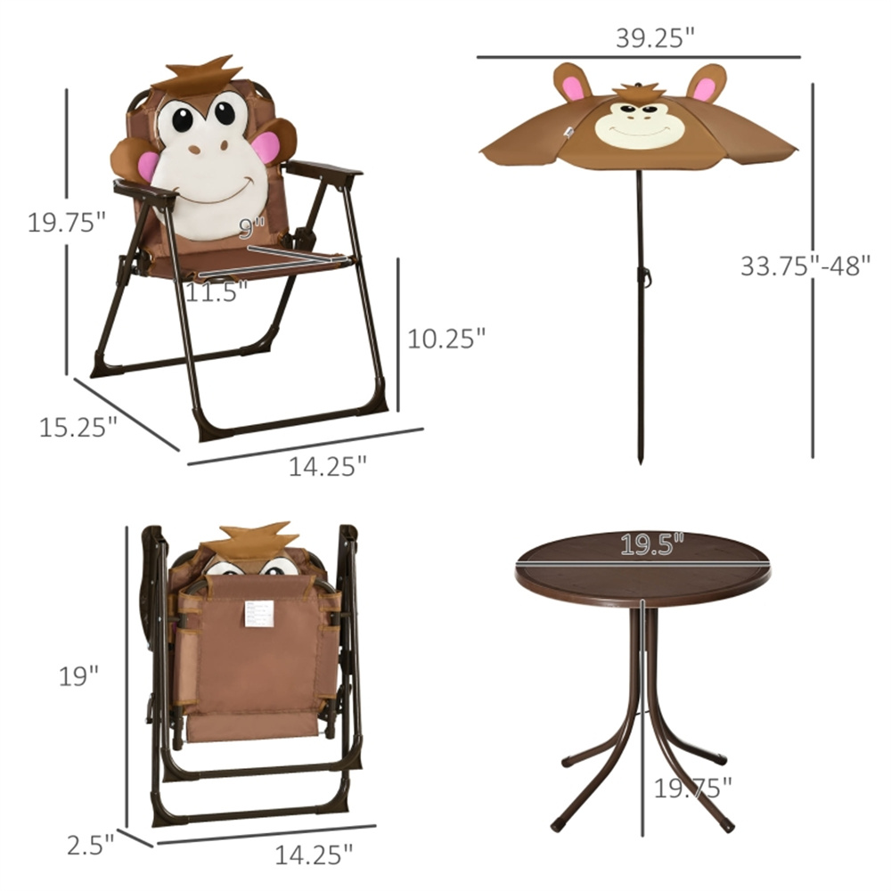 Cute Monkey Kids Patio Table C - Kids Outdoor Umbrella Chair ulasan dan harga