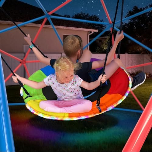 Clim Dome Swing Set with LED S - Kids Outdoor Jungle Gym ulasan dan harga
