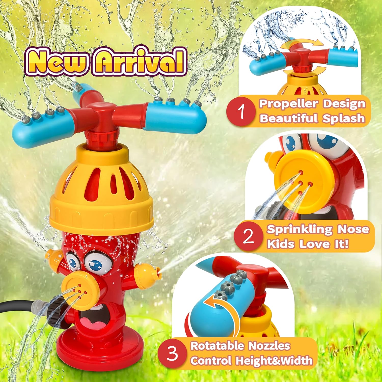 Water Spray Toy Hydrant Sprink - Kids Outdoor Yard ulasan dan harga