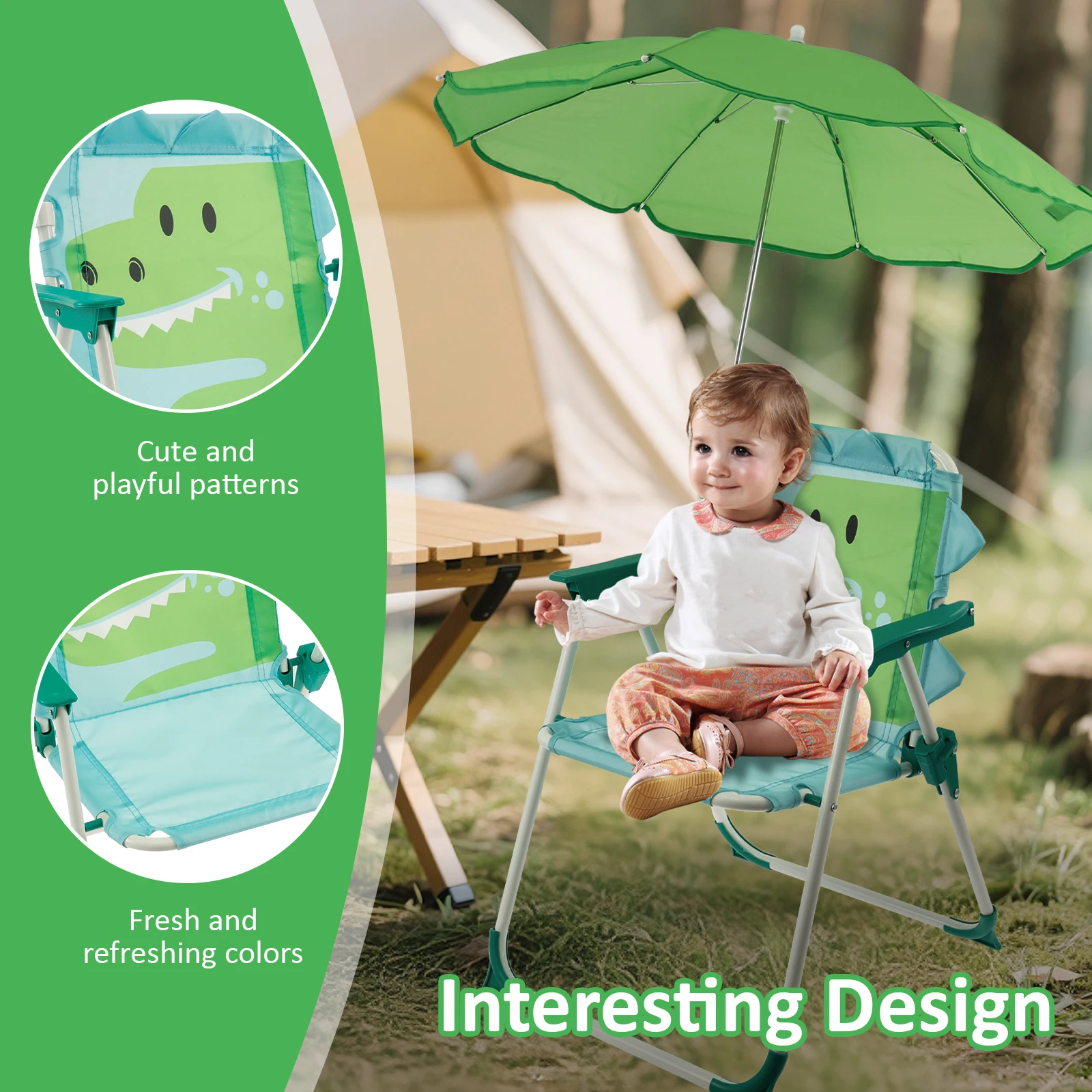 Kids Folding Beach Chair With  - Kids Outdoor Umbrella Chair ulasan dan harga