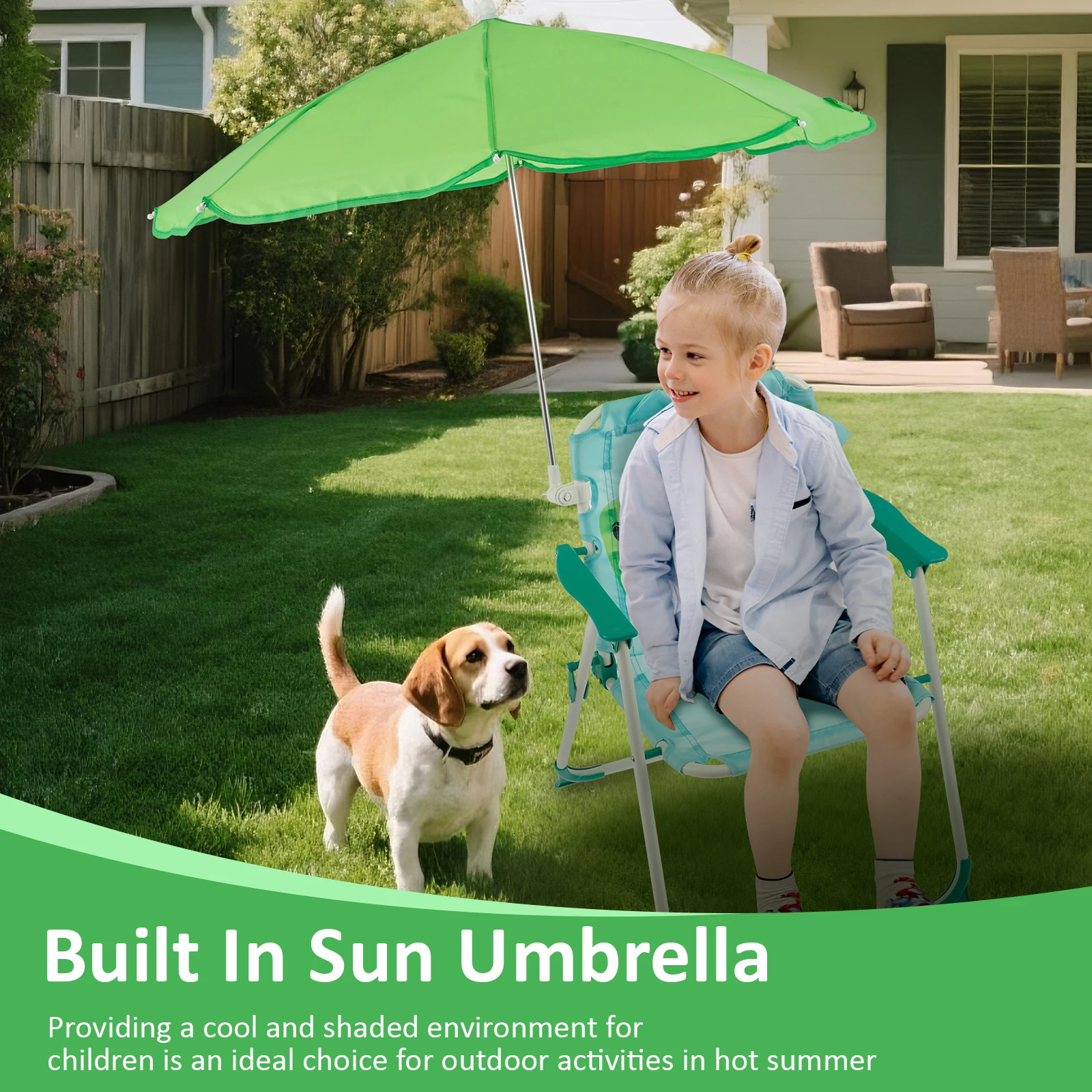 Kids Folding Beach Chair With  - Kids Outdoor Umbrella Chair ulasan dan harga