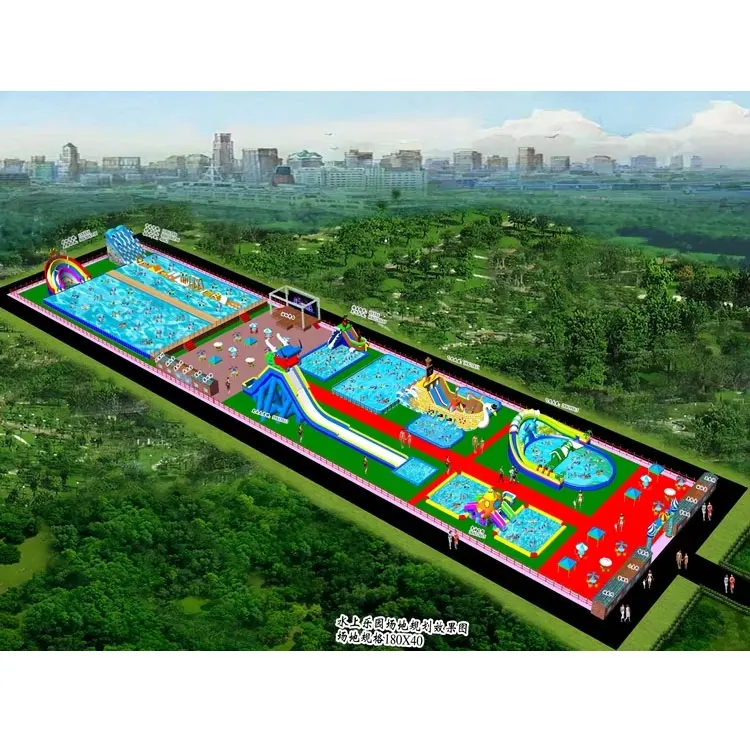 Custom Made Water Park Equipme - Kids Outdoor Water Park ulasan dan harga
