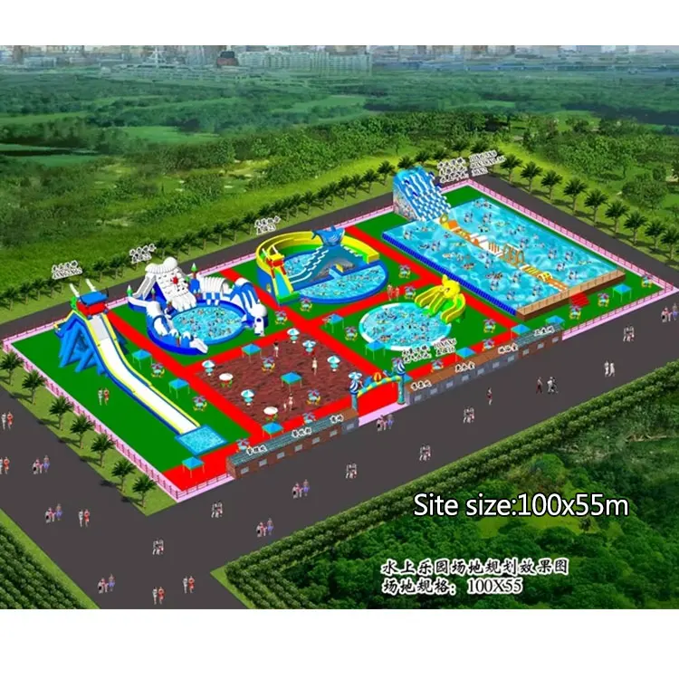 Custom Made Water Park Equipme - Kids Outdoor Water Park ulasan dan harga