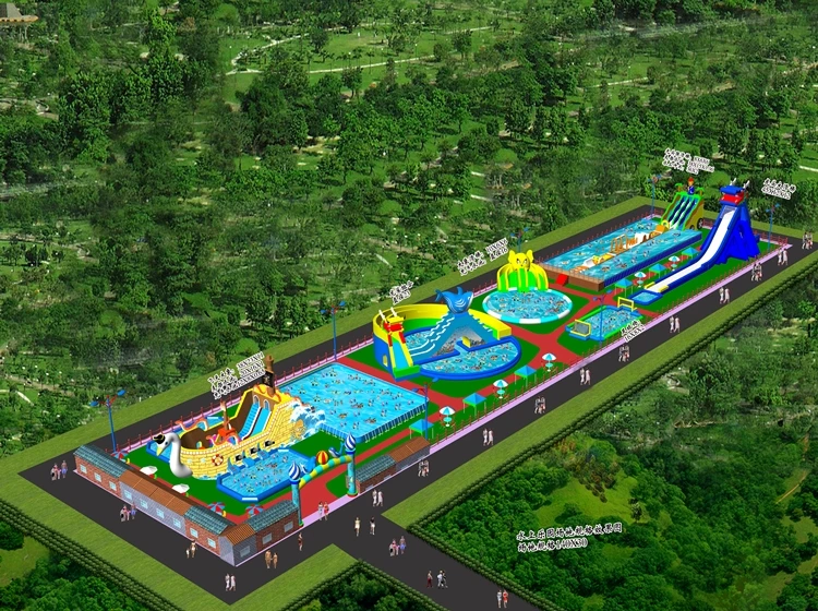 Custom Made Water Park Equipme - Kids Outdoor Water Park ulasan dan harga
