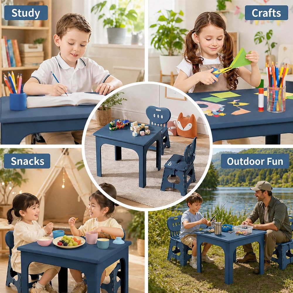 oldable Table and Chair Set, H - Kids Outdoor Chair ulasan dan harga