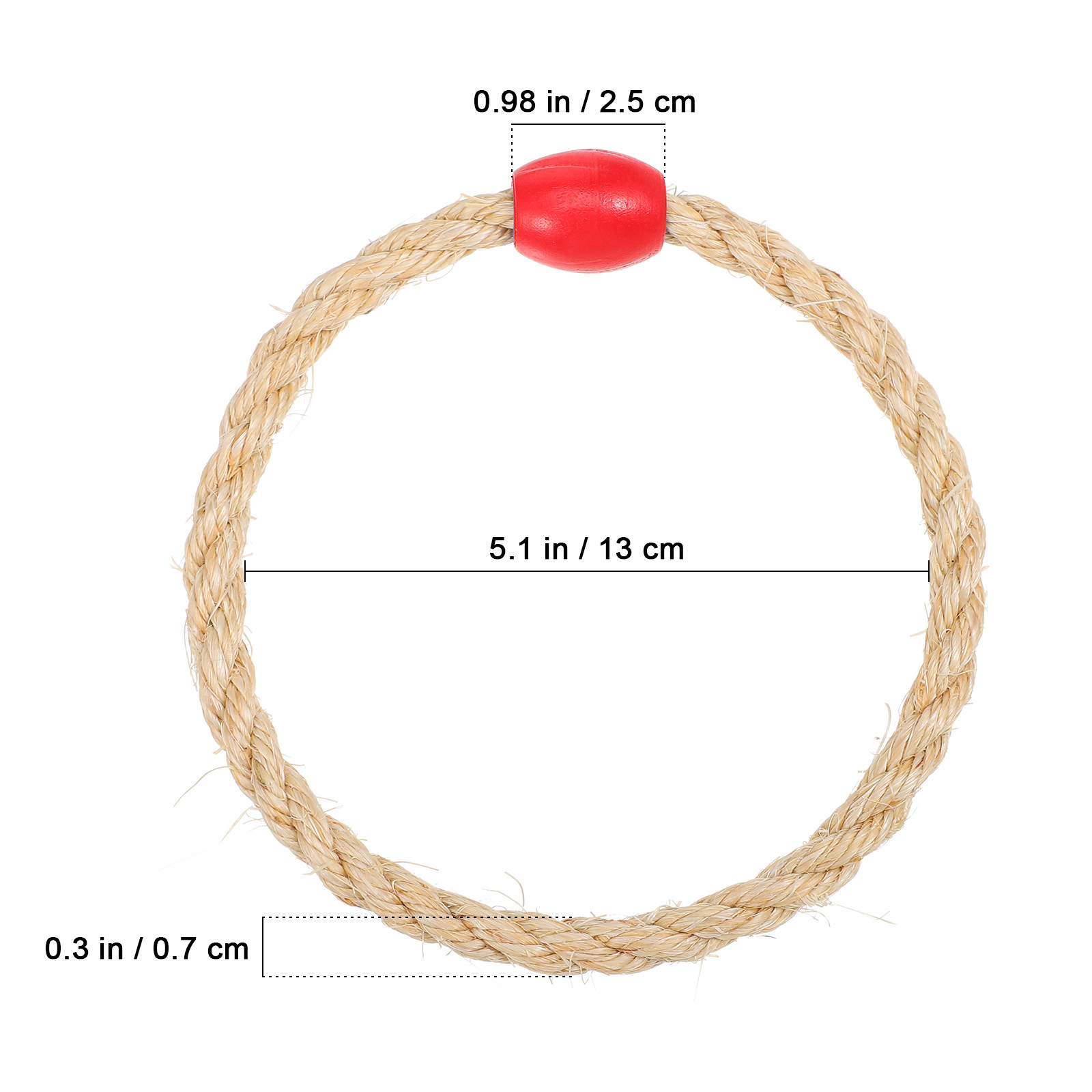 10Pcs Wooden Style Twine Ring  - Outdoor Games For Kids ulasan dan harga