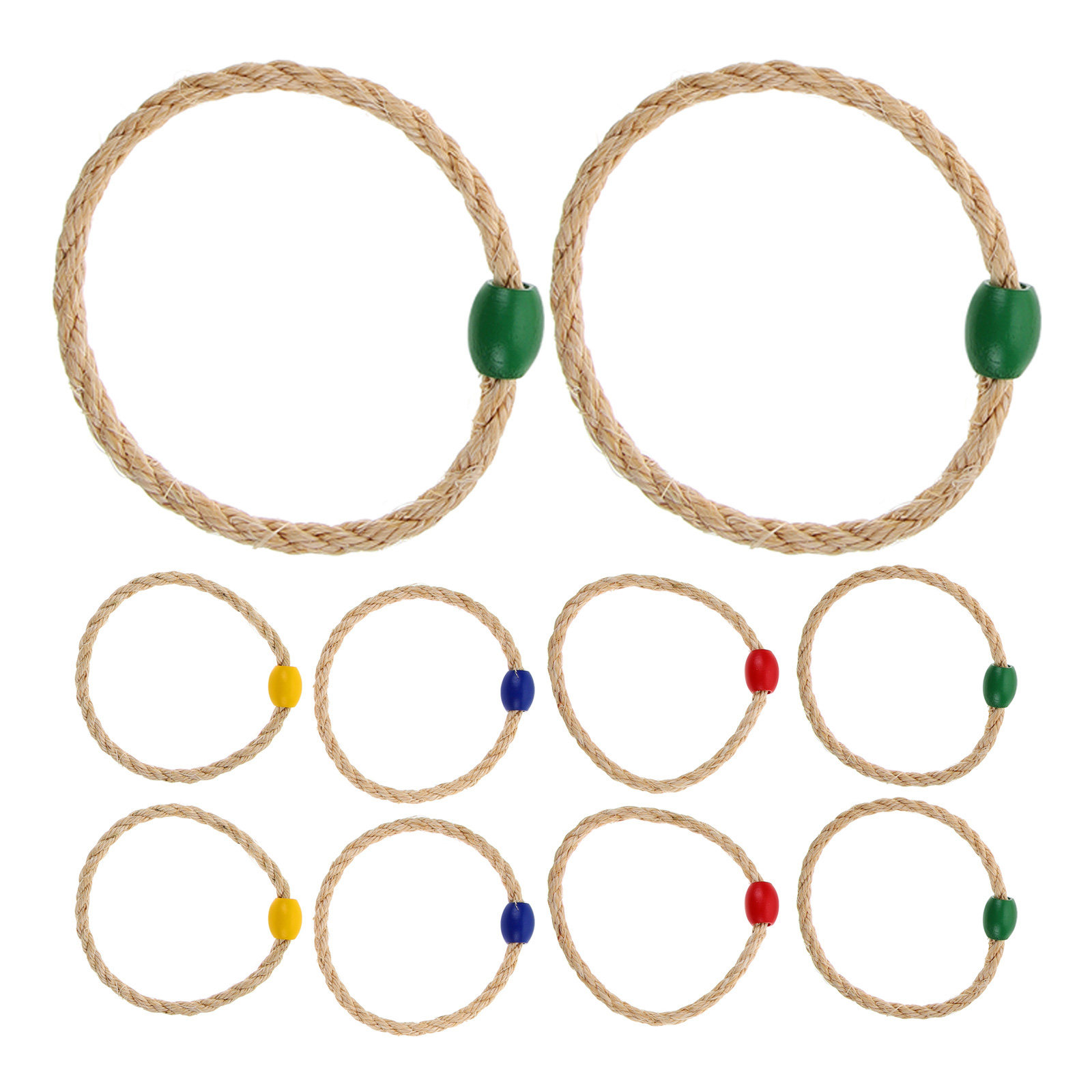 10Pcs Wooden Style Twine Ring  - Outdoor Games For Kids ulasan dan harga