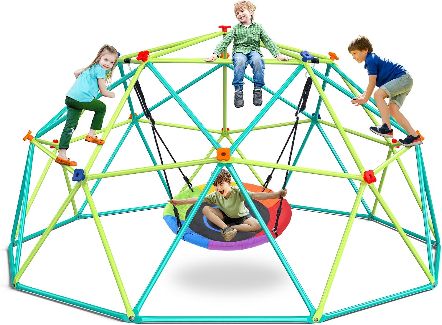 10 ft Climbing Dome Swing Set  - Kids Outdoor Jungle Gym ulasan dan harga