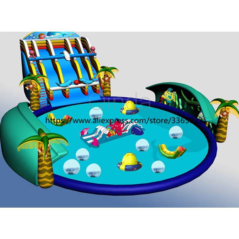 Outdoor Giant Whale Inflatable - Kids Outdoor Water Park ulasan dan harga