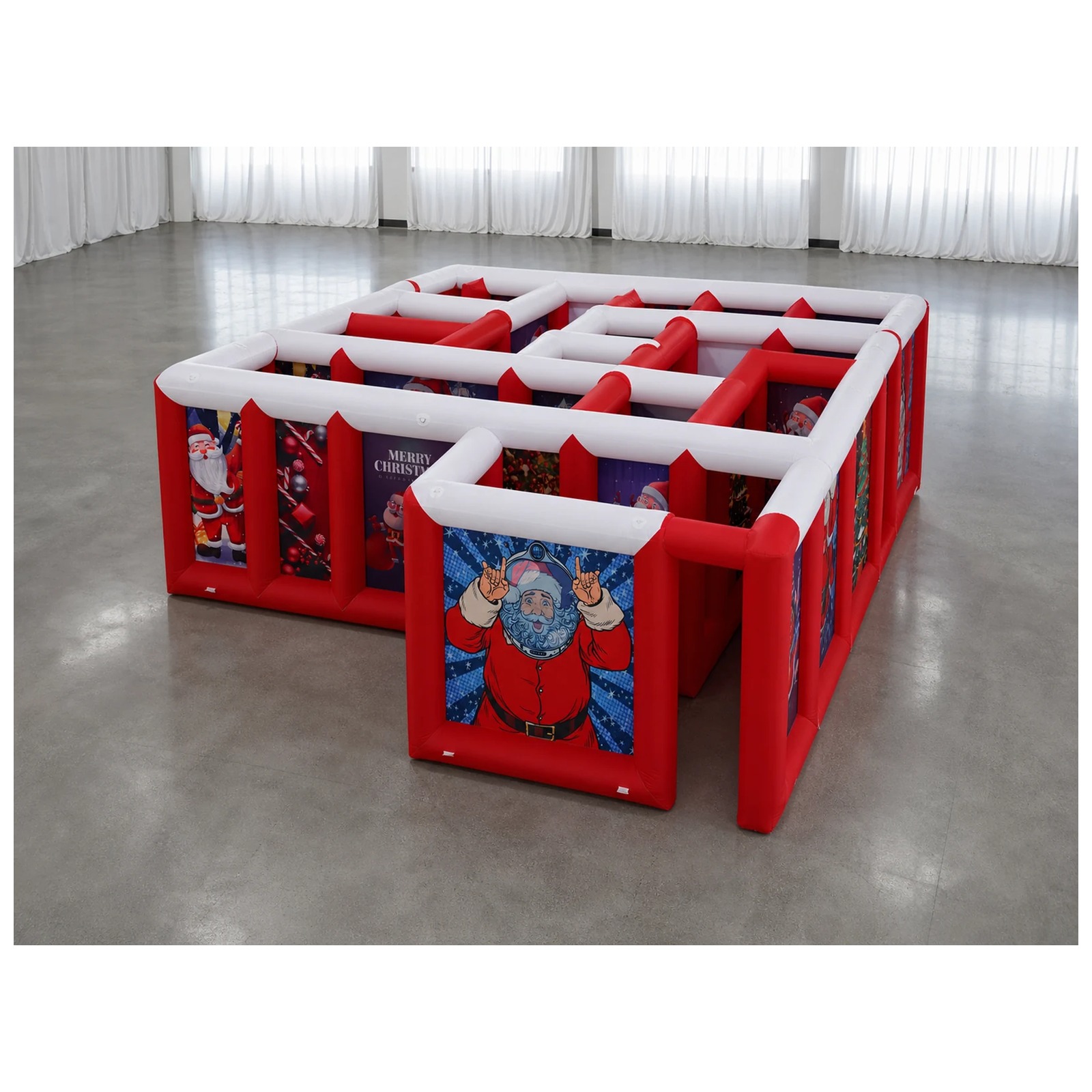 Large Red White Flat Roof Infl - Outdoor Games For Kids ulasan dan harga