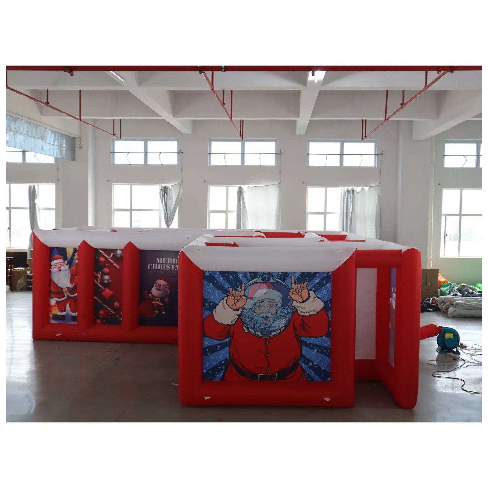 Large Red White Flat Roof Infl - Outdoor Games For Kids ulasan dan harga