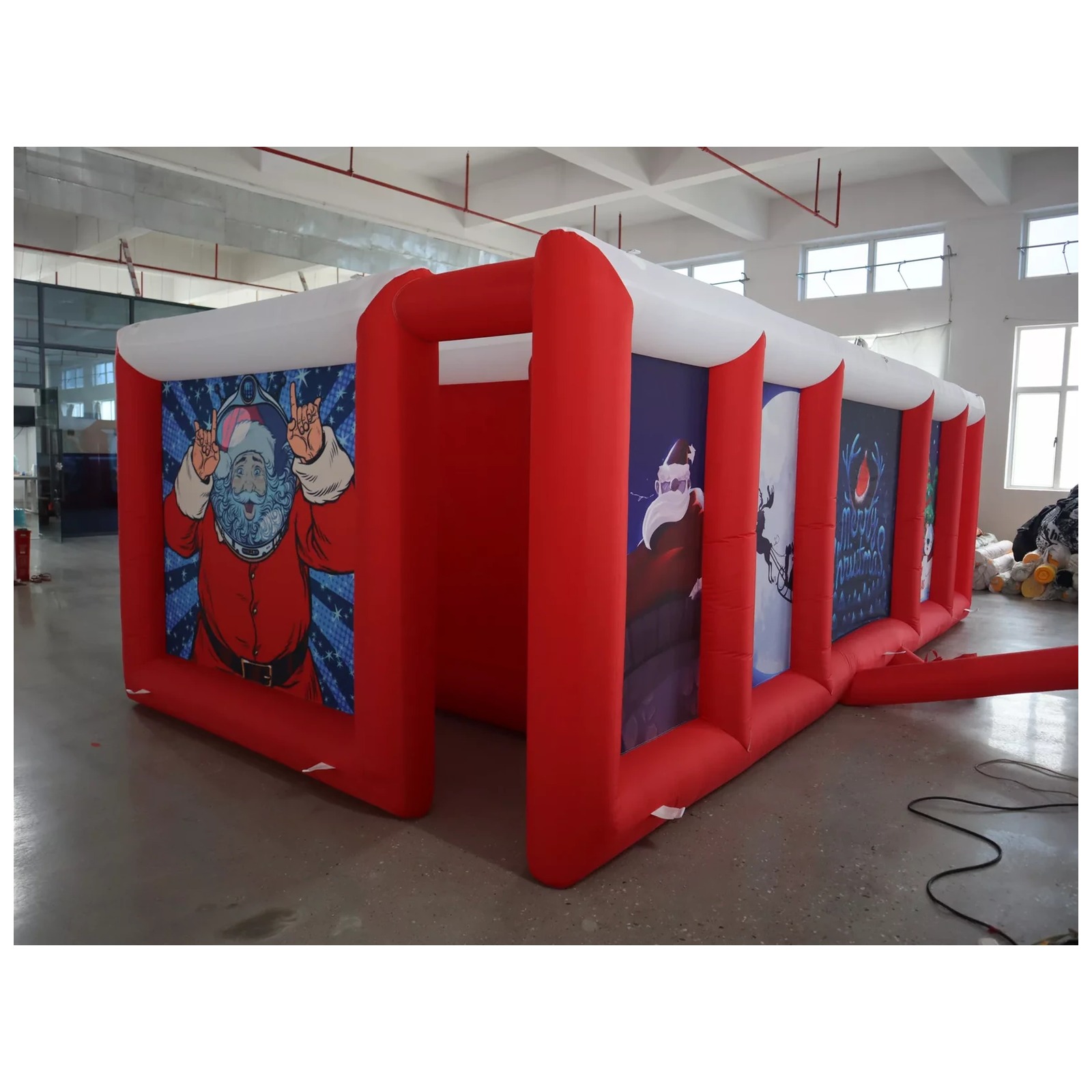 Large Red White Flat Roof Infl - Outdoor Games For Kids ulasan dan harga