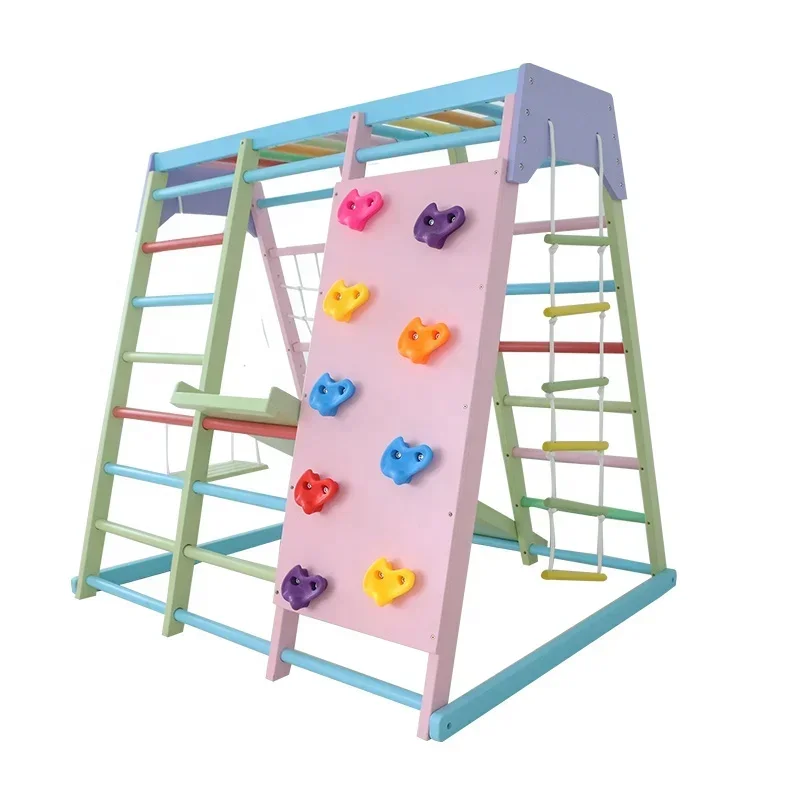 Kids Wooden Climbing Frame Ind - Kids Outdoor Jungle Gym ulasan dan harga