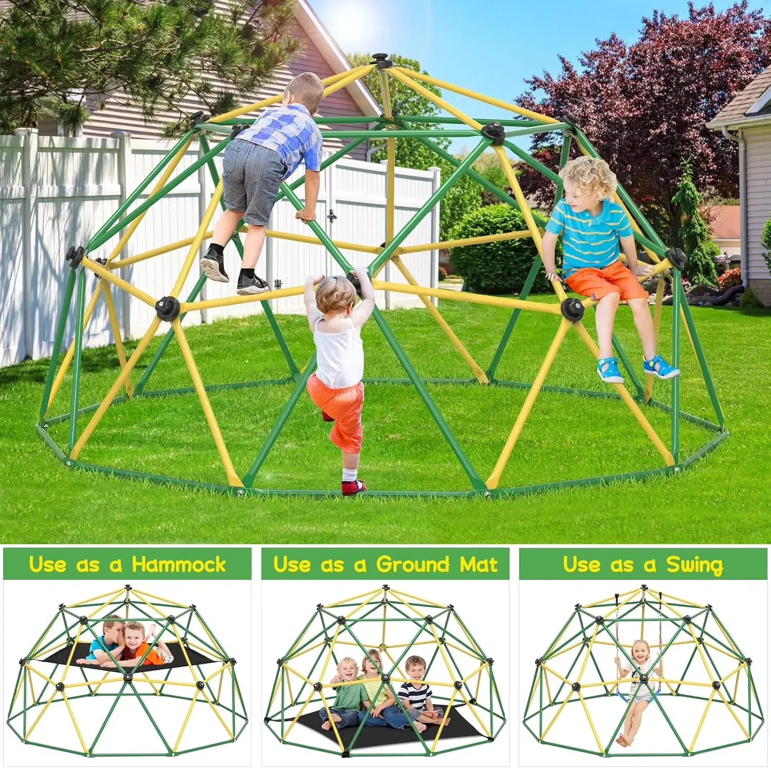GIKPAL Climbing Dome, 10FT Dom - Kids Outdoor Jungle Gym ulasan dan harga