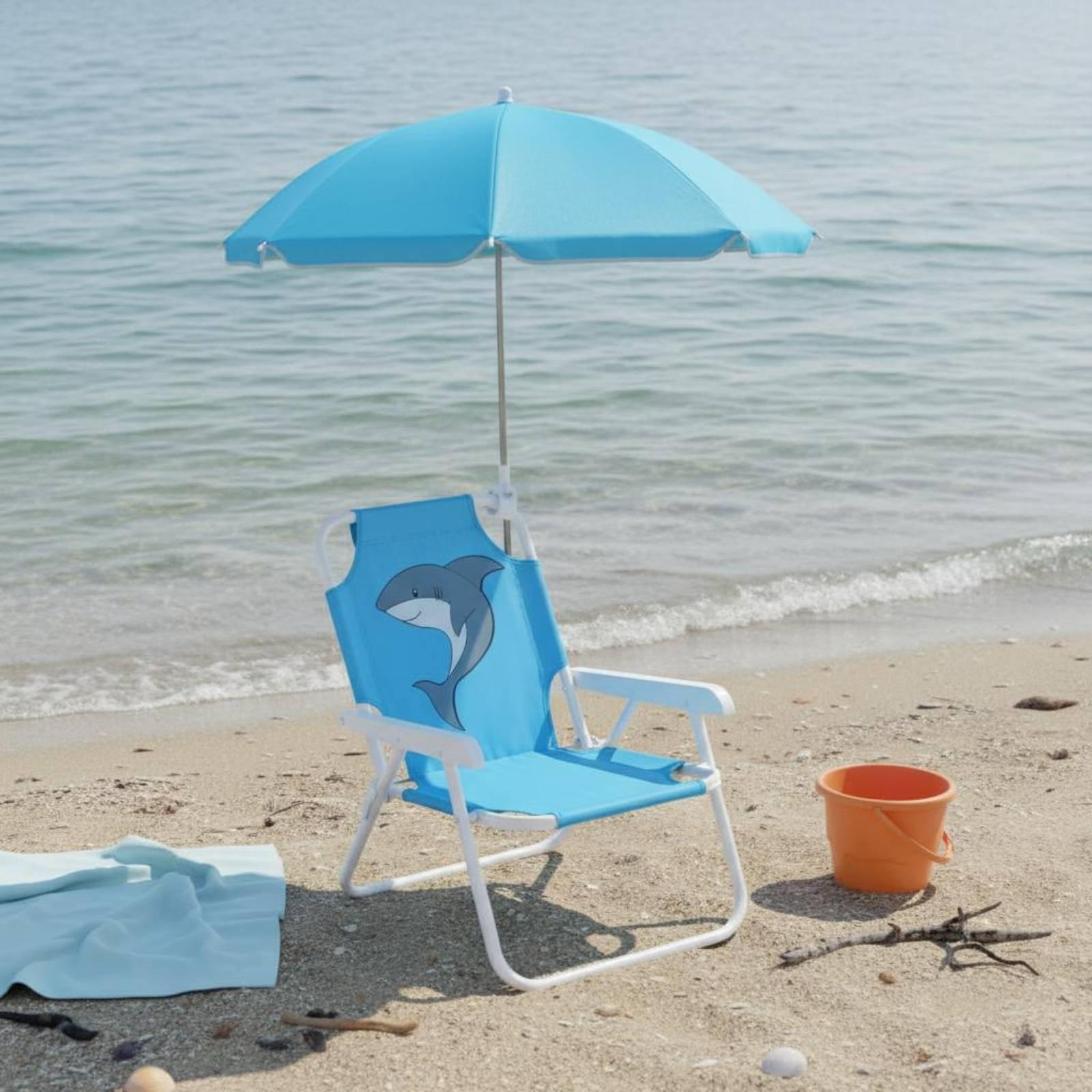 Children's Portable Chair with - Kids Outdoor Umbrella Chair ulasan dan harga